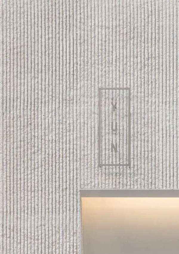 Panneau mural en pierre souple flexible de ligne ronde